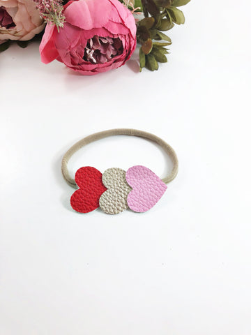 Triple heart headbands