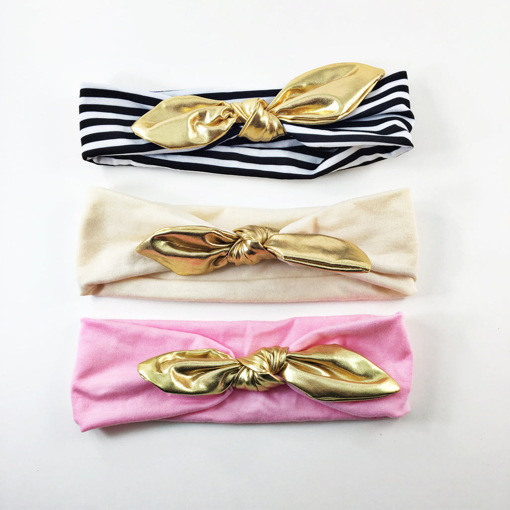 Karen- Gold Knotted Headbands