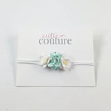 Grace- White and Mint Headband