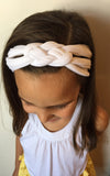 Karen- White Knotted Nylon Headband