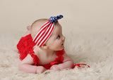 Karen- Red, White, and Blue Knotted Star Headband