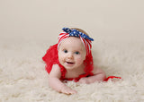 Karen- Red, White, and Blue Knotted Star Headband