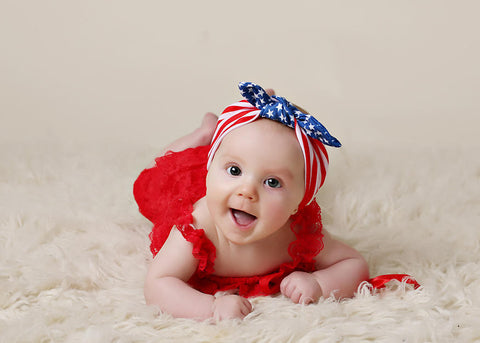 Karen- Red, White, and Blue Knotted Star Headband