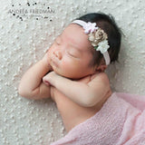 Grace- Brown, pink and Ivory headband