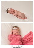 Grace- Pink white and gold headband