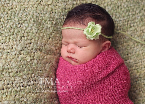 Green Newborn Headband