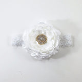 Samantha- White and Gold headband