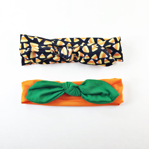 Karen- Orange/Green Headband and Candy Corn Headband