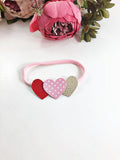 Triple heart headbands