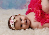 Valentina- Pink, Cream, and Gold Headband