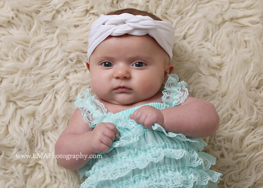 Karen- White Knotted Nylon Headband