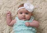 Samantha- White and Gold headband