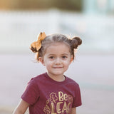 Leather Myah Bow- Mustard