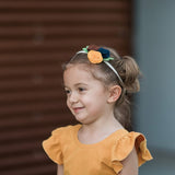 Donna- Gold, Navy, Brown Felt Headband