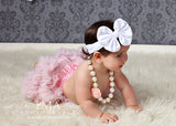 Madeline- White Messy Bow