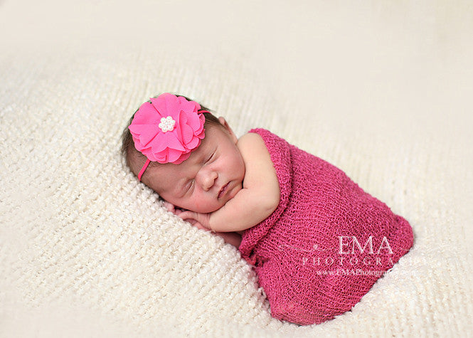 Sydney- Hot Pink with Pearls
