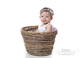 Karen- Silver/Gray Knotted Headband