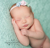 Grace- Blue, Pink and Mint Headband