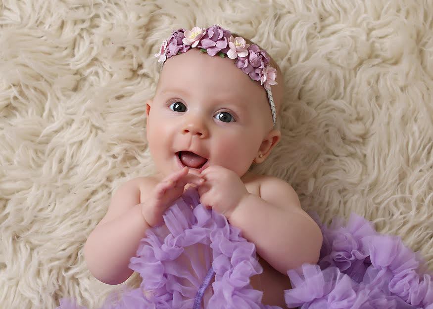 Mommy and Me- Pink and Purple on Silver Headband