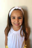 Karen- White Knotted Nylon Headband