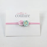 Sky-Pink and Mint Headband