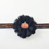 Luciana- Pumpkin Headband- Orange and Black Pumpkin Headband