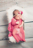 Valentina-Hot Pink, Pink, and Gold Headband
