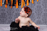 Annie-black and orange headband