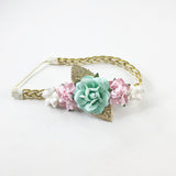 Valentina- Mint, Pink, and Ivory Headband