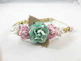 Valentina- Mint, Pink, and Ivory Headband