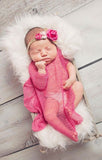 Valentina-Hot Pink, Pink, and Gold Headband