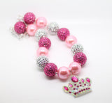 Princess Necklace- Pink and Hot Pink