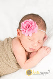Brynn- Pink Burlap Headband