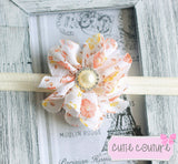Penelope- Floral Flower with Pearl