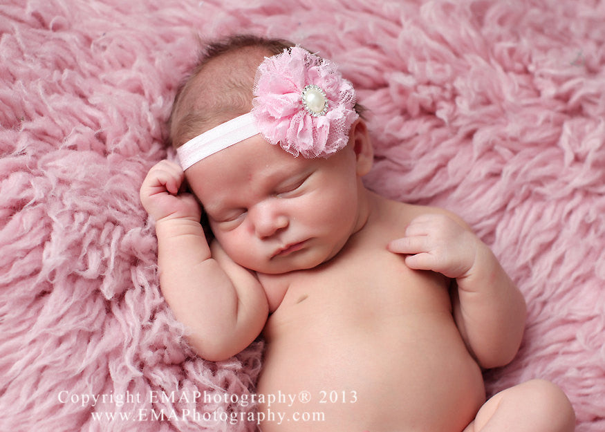 Nicole- Pink Lace Flower