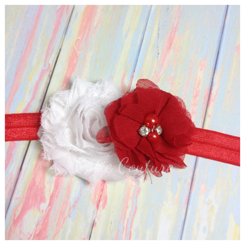 Camilla- White and red headband