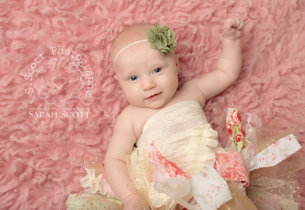 Brynn- Sage burlap Headband