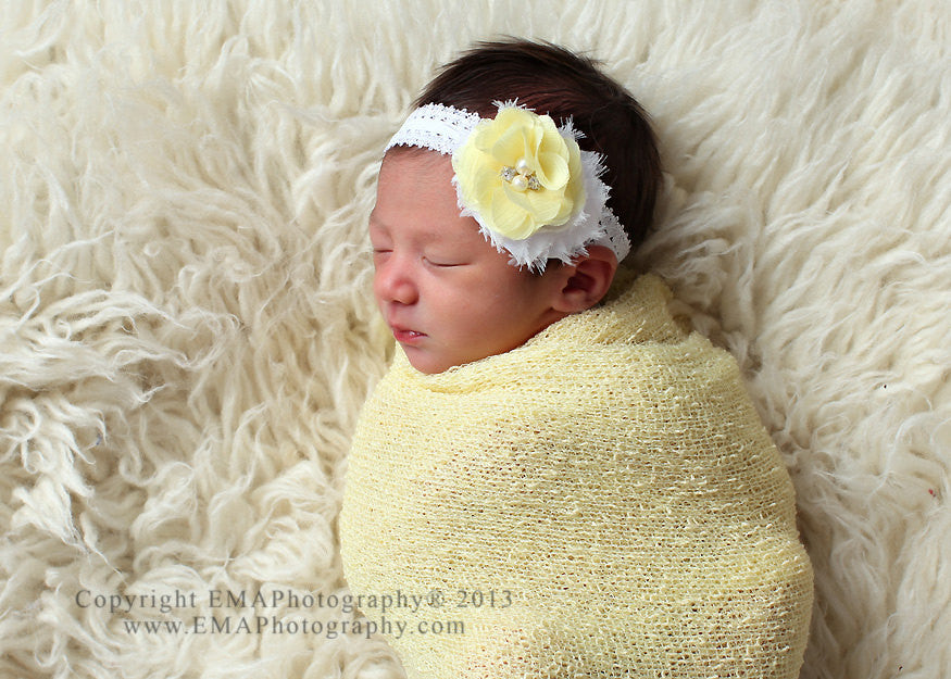 Camilla- Yellow and White Headband