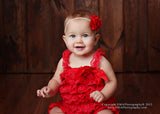 Brynn- Red Burlap Headband