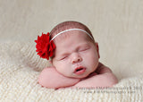 Brynn- Red Burlap Headband