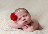 Brynn- Red Burlap Headband
