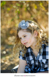 Lyla- Gray Headband with Pearl