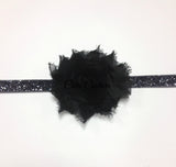 Stella- Black Shabby Headband