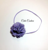 Brynn- Lavender burlap Headband