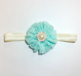 Nicole- Aqua Lace Flower
