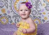 Penelope- Purple Flower with Pearl