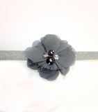Cammie- Gray headband or clip