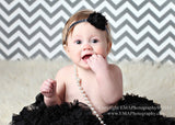 Stella- Black Shabby Headband