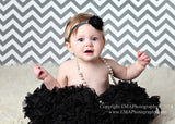 Stella- Black Shabby Headband