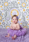Brynn- Lavender burlap Headband